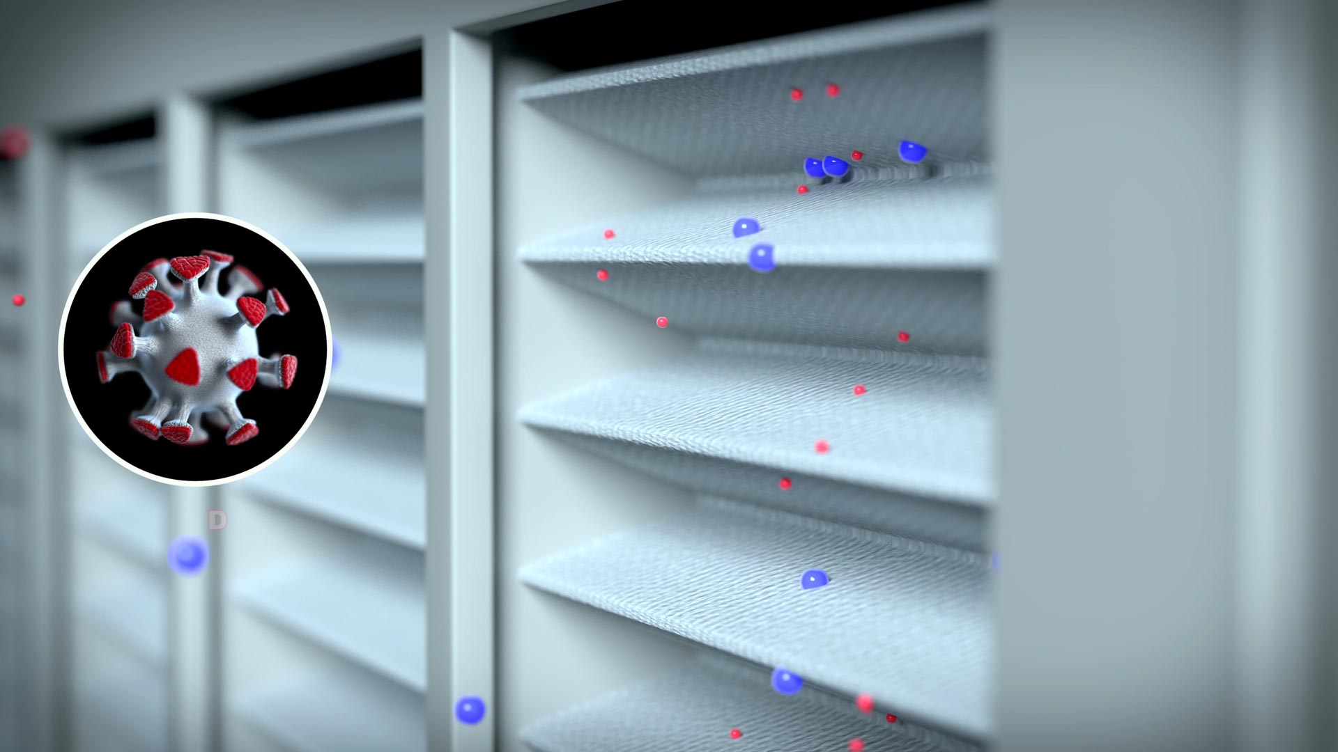 Hepa Filter Catching Covid19 Virus And Fine Particles. The Proce